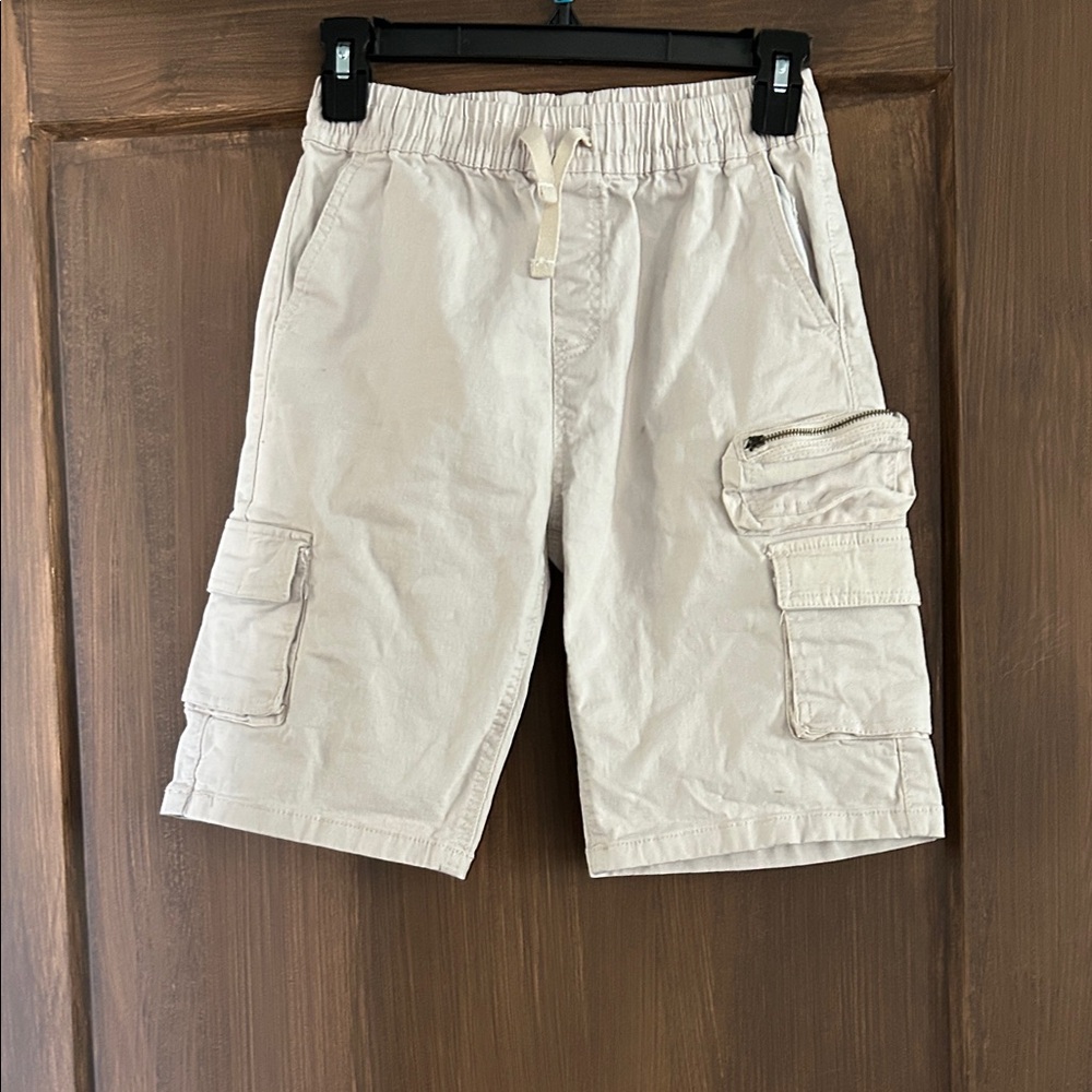 Tony Hawk Light Beige Cargo Shorts with Drawstring
